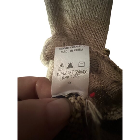 Casual Knitted Sweater Womens 1X By Easel  Multicolor - Picture 4 of 4